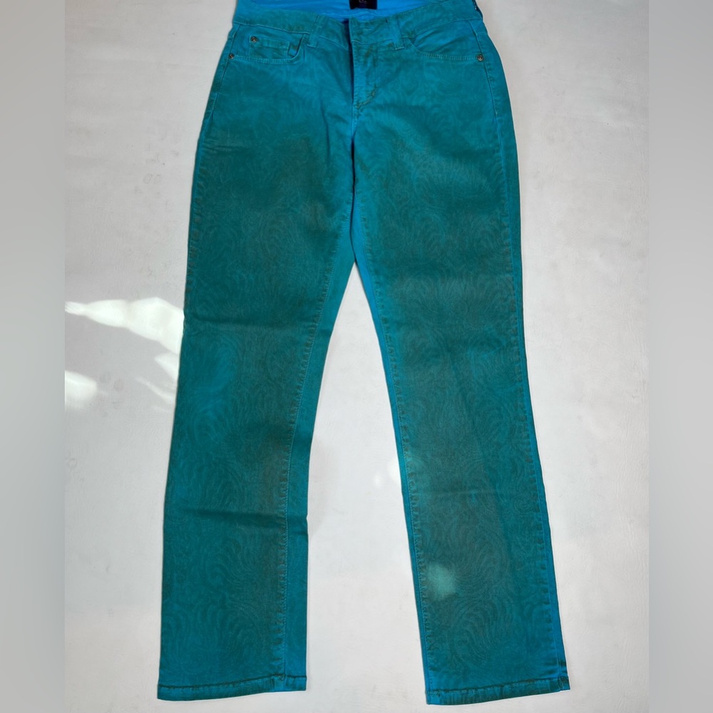 NYDJ SKINNY JEANS COLOR TURQUOISE SIZE 2
